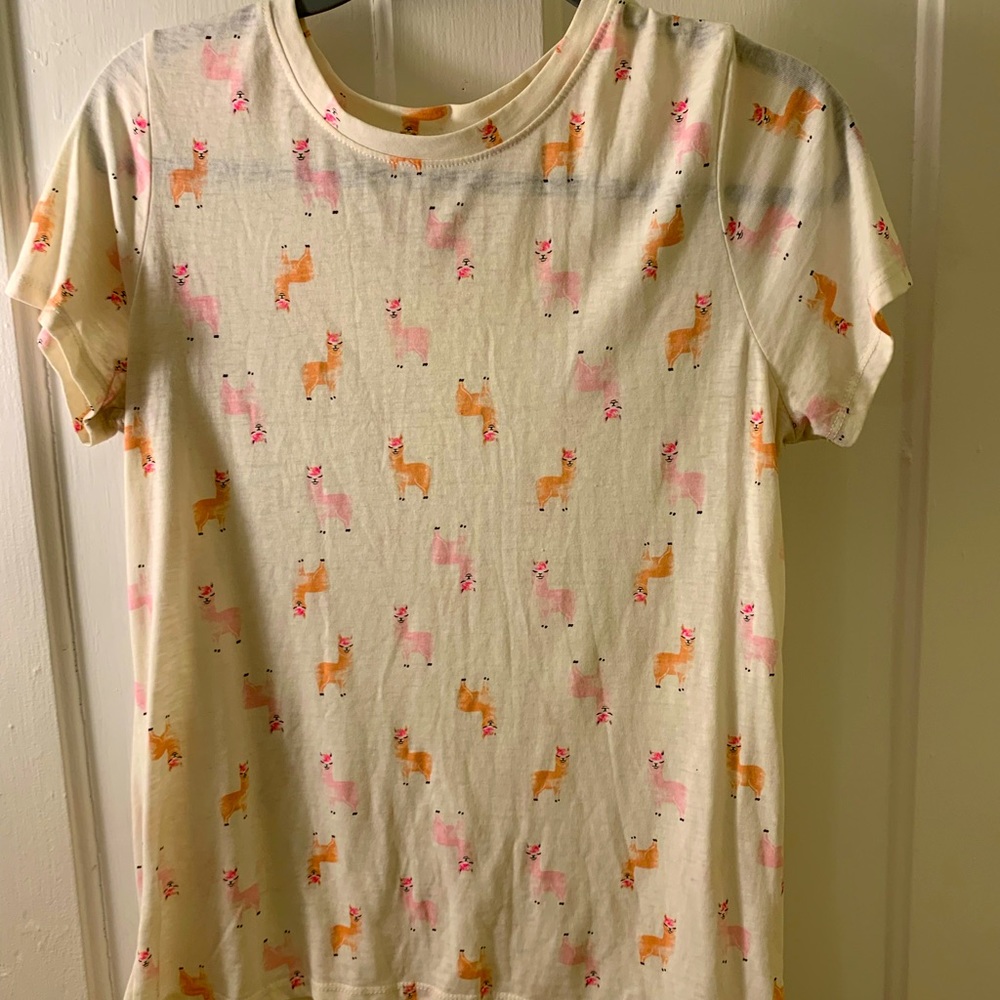Llama print t-shirt